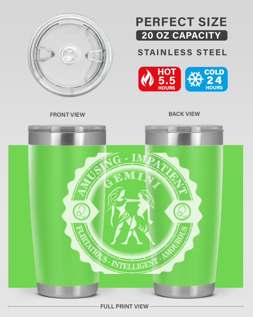 Gemini 12#- zodiac- Tumbler