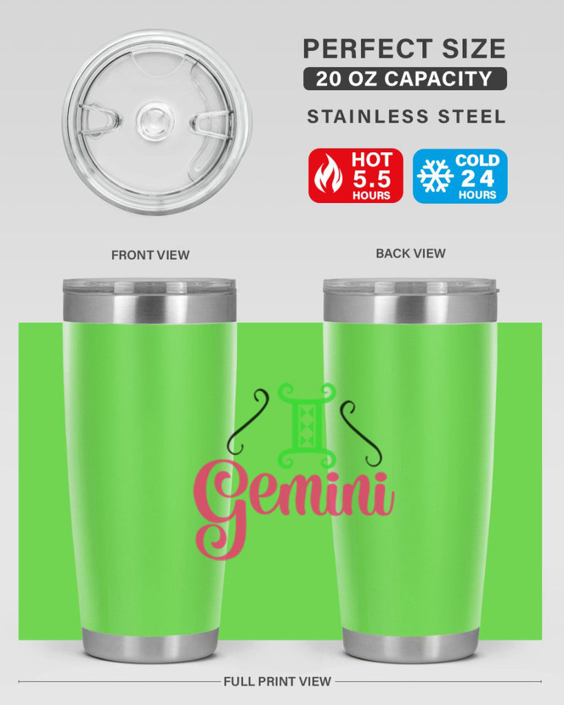 Gemini 224#- zodiac- Tumbler