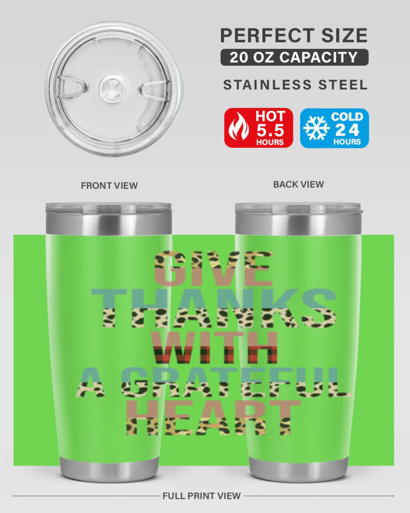 Give thanks with a grateful heart 195#- fall- Tumbler