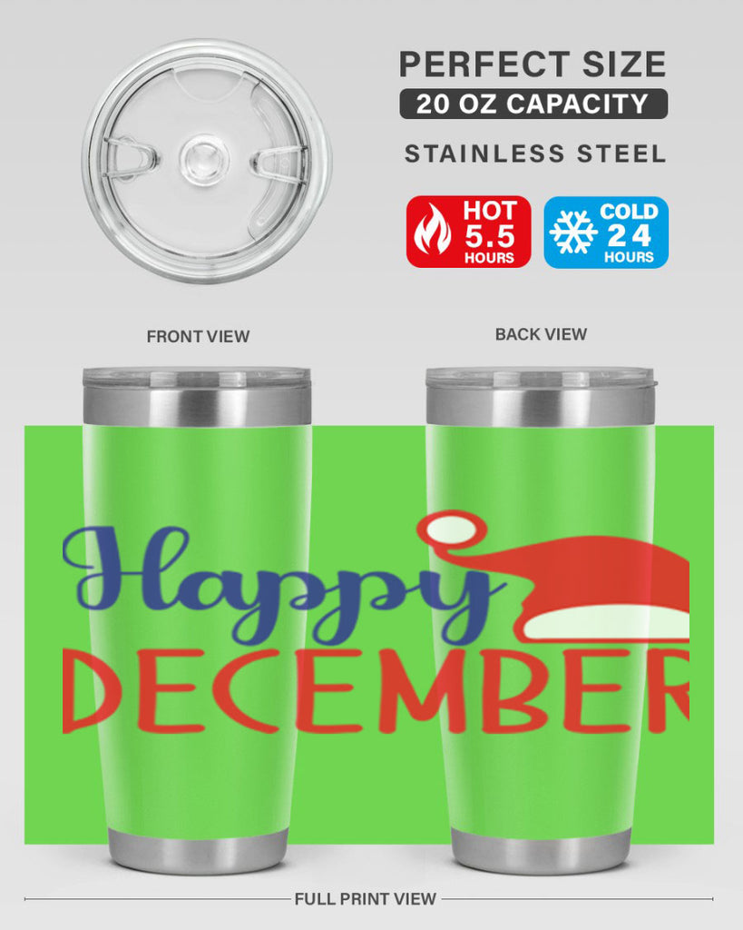 Happy December 135#- winter- Tumbler