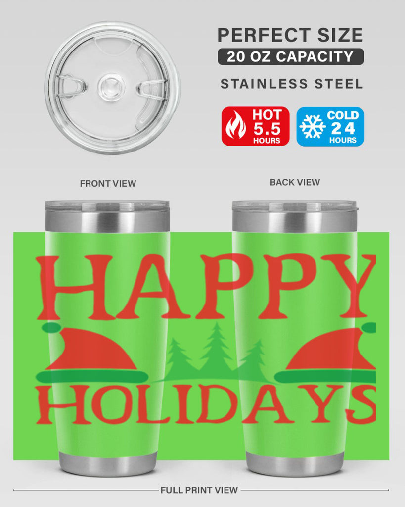 Happy Holidays 136#- winter- Tumbler