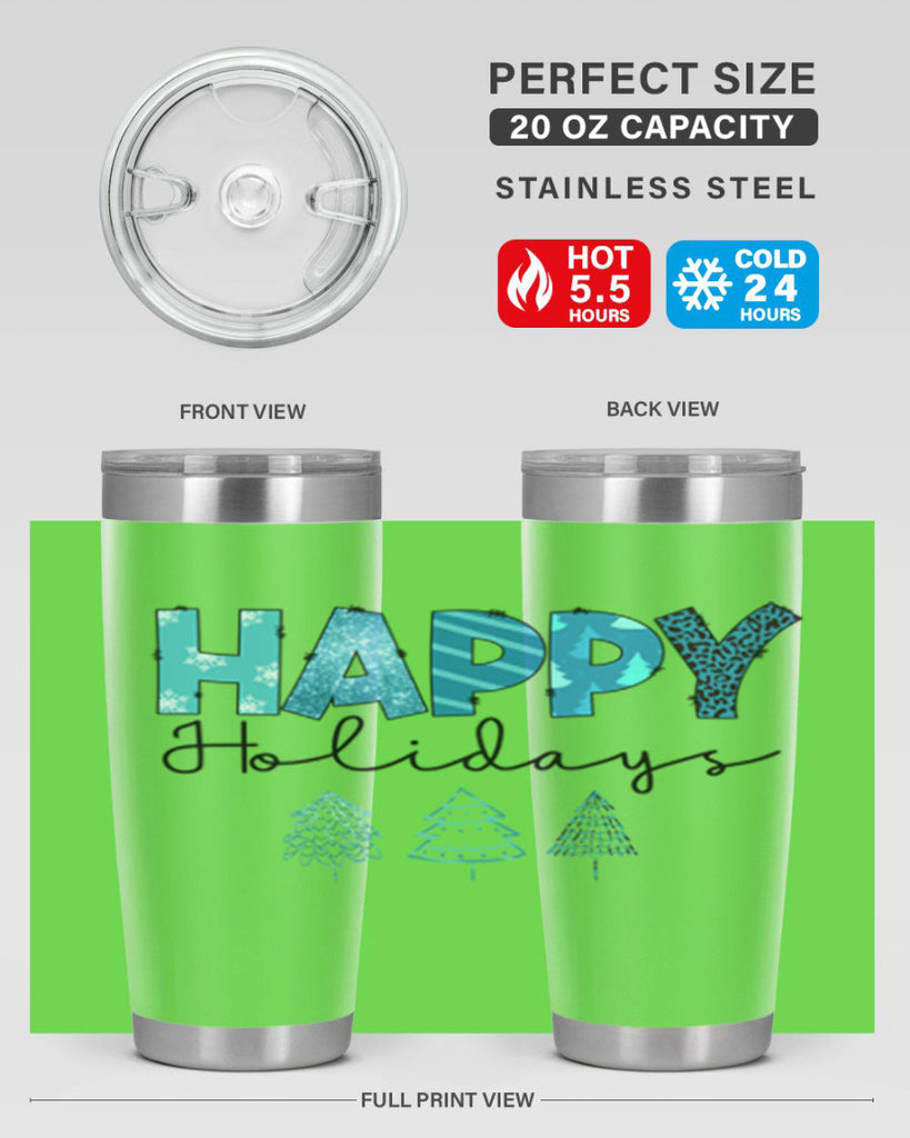 Happy Holidays 140#- winter- Tumbler