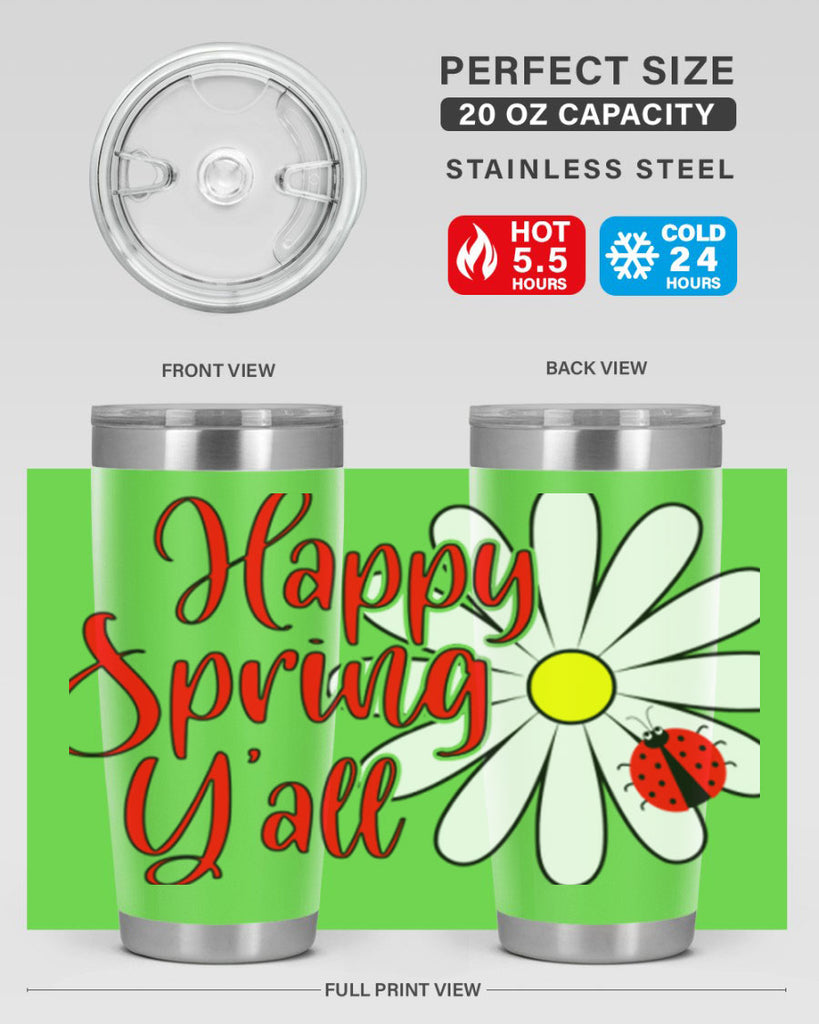 Happy Spring Y'all 161#- spring- Tumbler