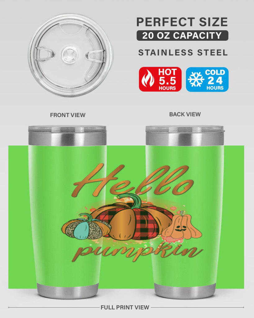 Hello Pumpkin 284#- fall- Tumbler