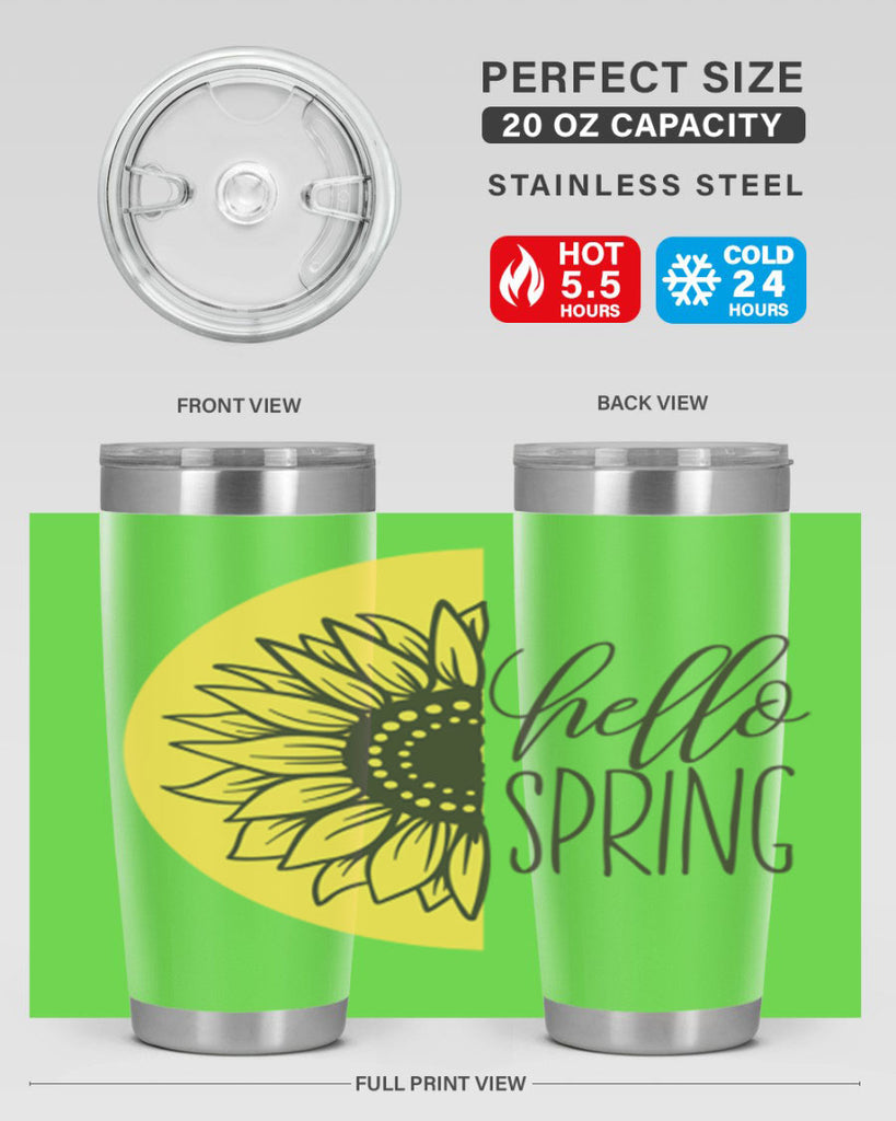 Hello spring half sunflower199#- spring- Tumbler