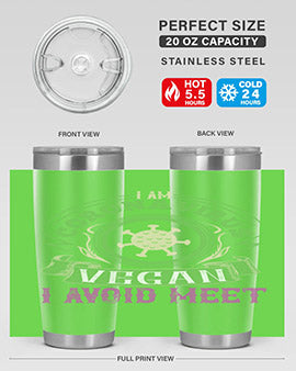 I Am Coronavirus Vegan I Avoid Meet Style 38#- corona virus- Tumbler