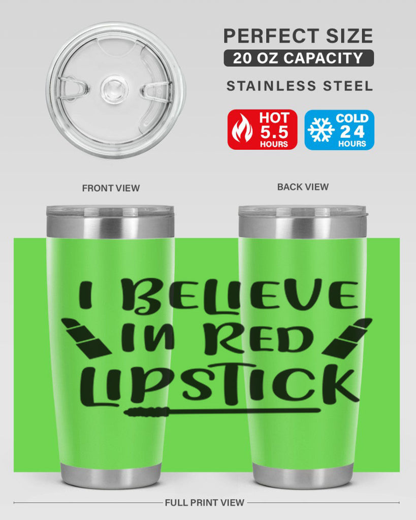 I Believe In Red Lipstick 104#- fashion- Cotton Tank