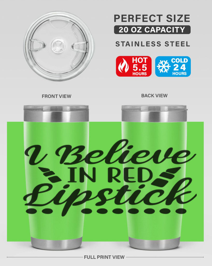 I Believe In Red Lipstick 106#- fashion- Cotton Tank