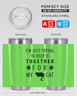 I’m Just Trying Style 61#- cat- Tumbler