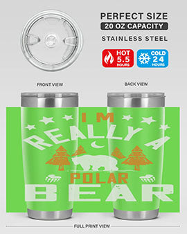 I'm really a polar bear 17#- Bears- Tumbler