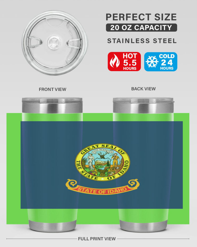 Idaho 40#- Us Flags- Tumbler