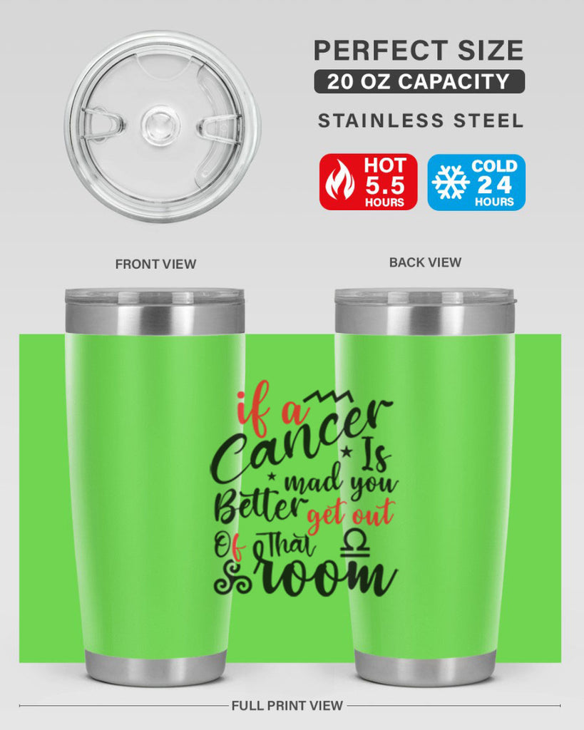 If A Cancer Is Mad You Better Get Out Of That Room 250#- zodiac- Tumbler