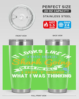 It looks like I’m this huge shark going in for the kill…I don’t know what I was thinking Style 60#- shark  fish- Tumbler