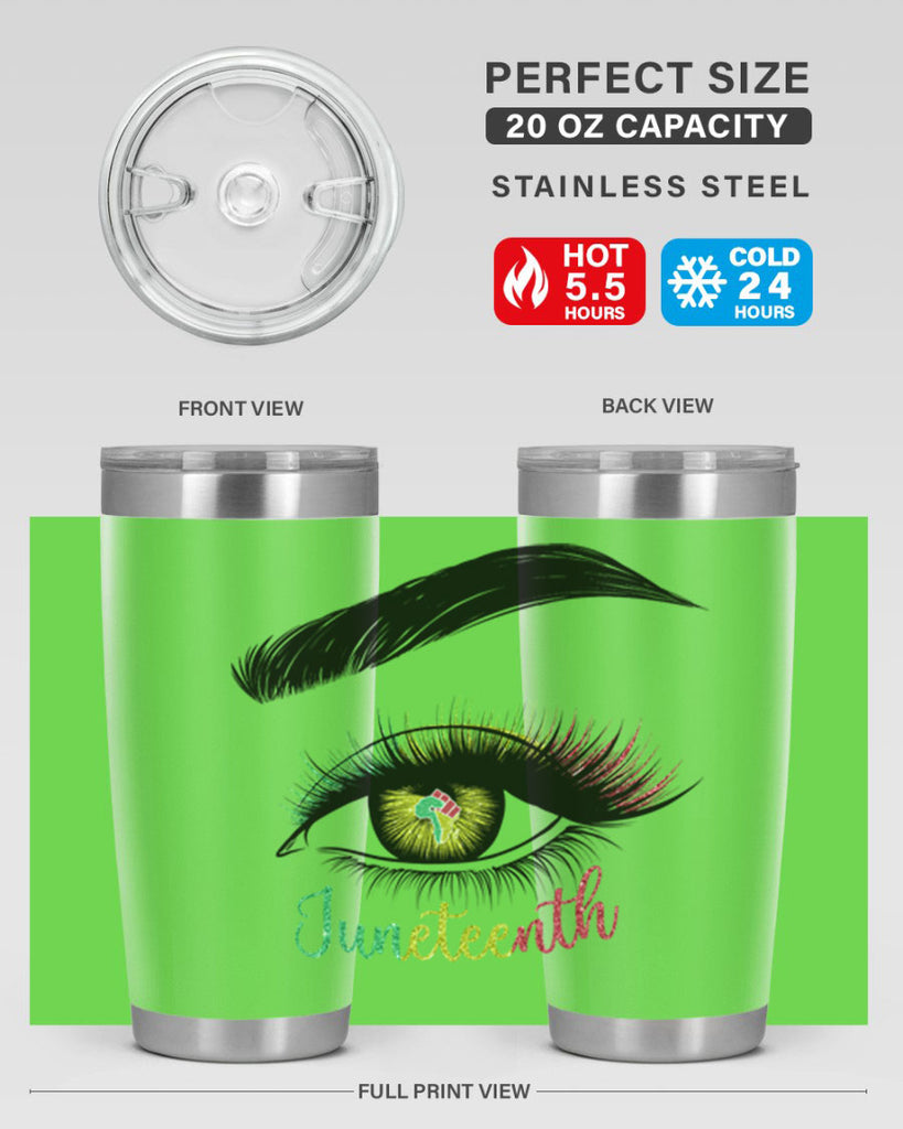 Juneteenth 1865 GirlS Eye 3#- Juneteenth- tumbler