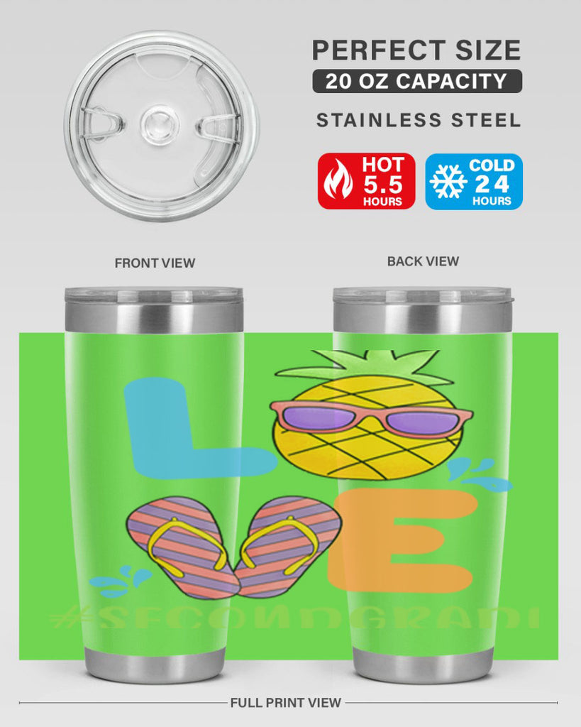 LOVE 2nd Grade Summer Pineapple 17#- second grade- Tumbler