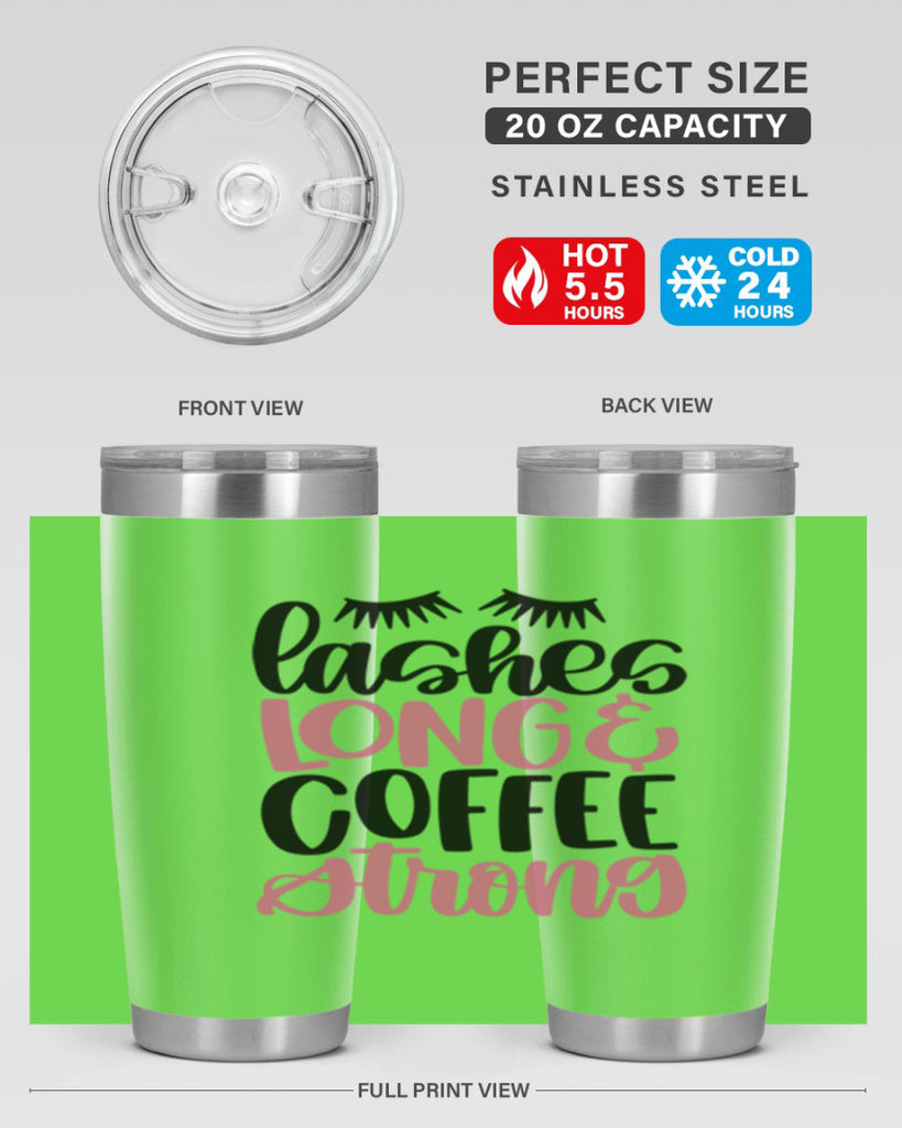 Lashes Long Coffee Strong Style 67#- make up- Tumbler