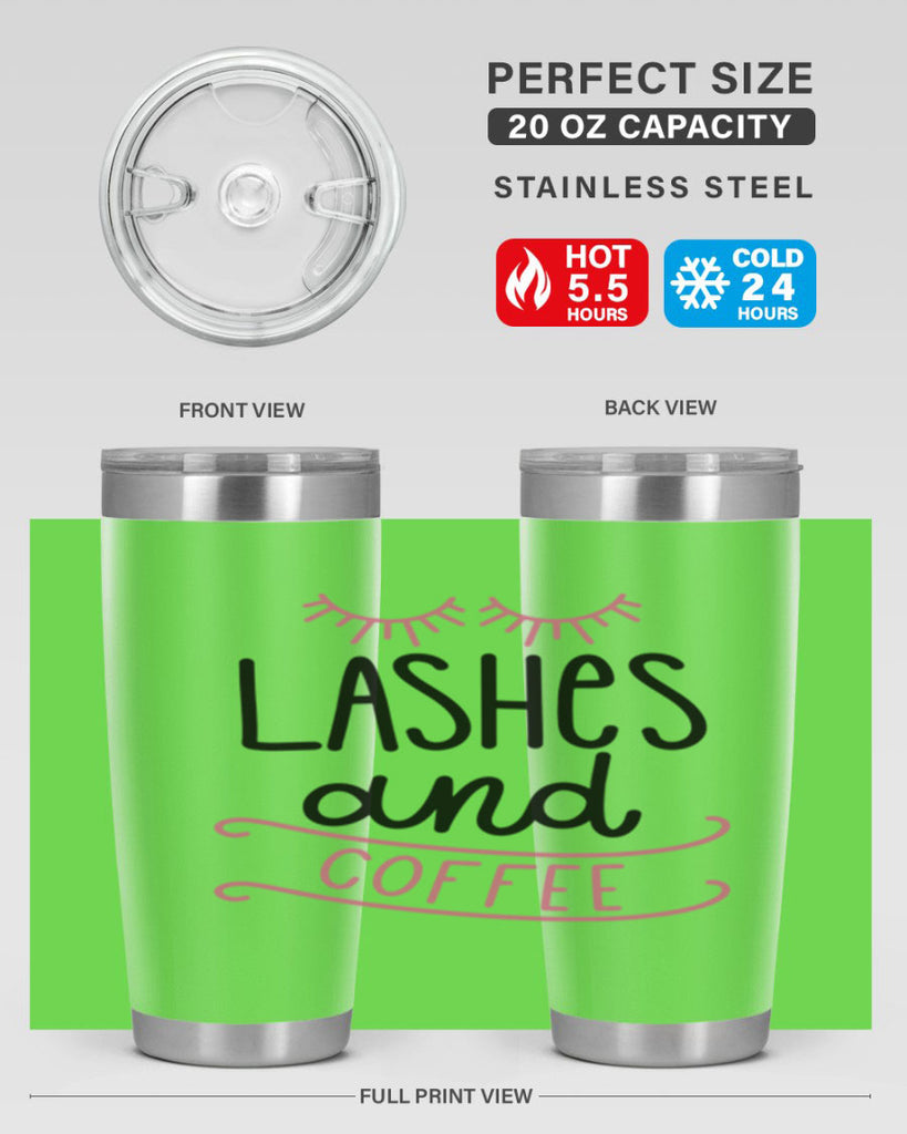 Lashes and Coffee Style 68#- make up- Tumbler