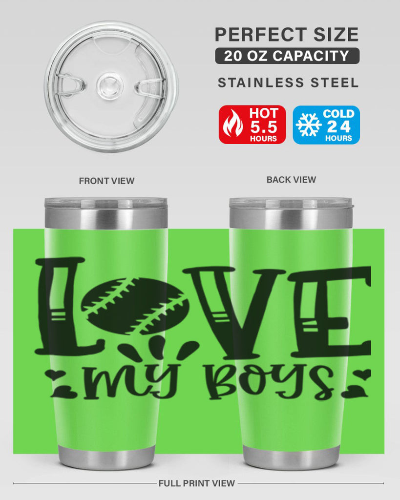 Love My Boys 2053#- baseball- Tumbler