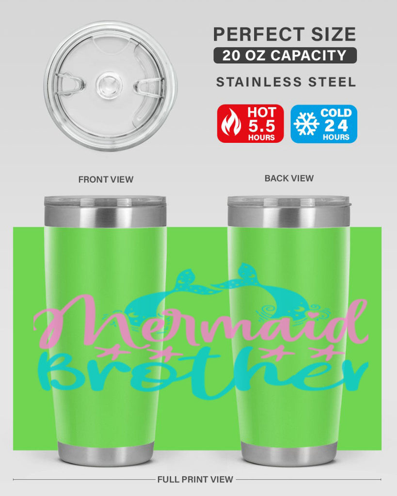 Mermaid Brother 354#- mermaid- Tumbler