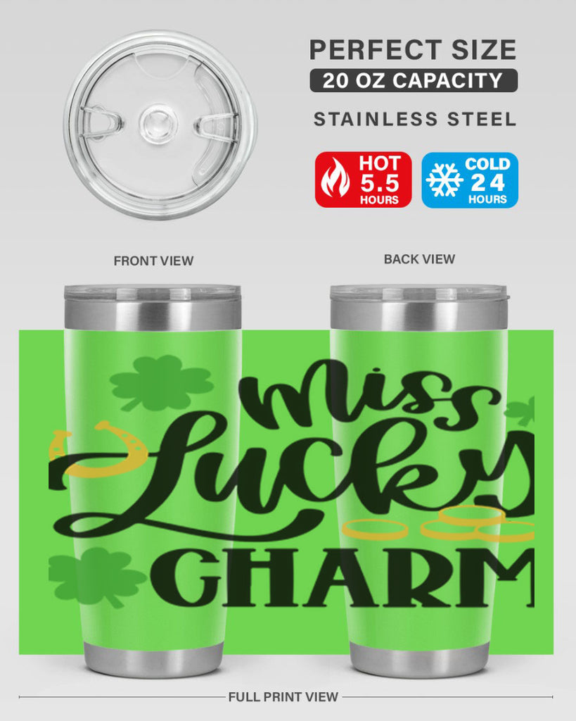 Miss Lucky Charm Style 47#- St Patricks Day- Tumbler