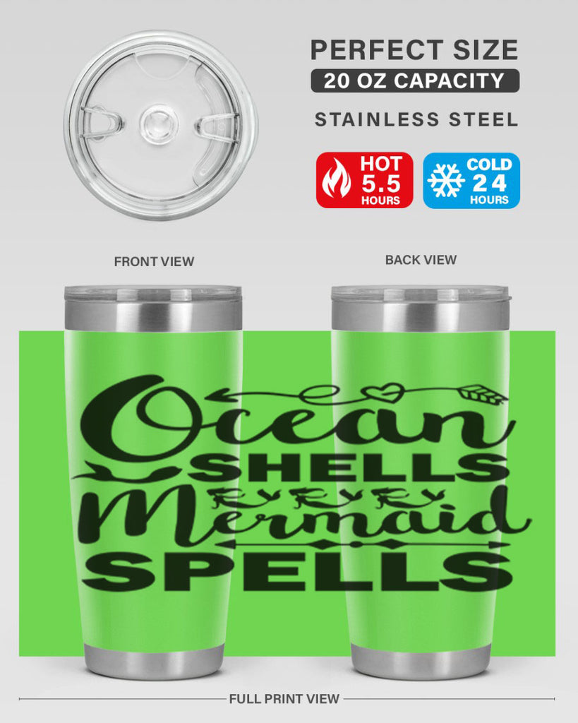 Ocean Shells Mermaid Spells 521#- mermaid- Tumbler