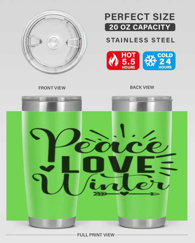 Peace Love Winter 331#- winter- Tumbler