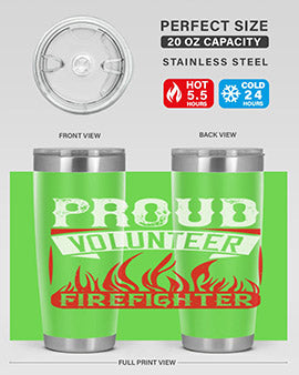 Proud Volunteer Firefighter Style 35#- volunteer- Tumbler