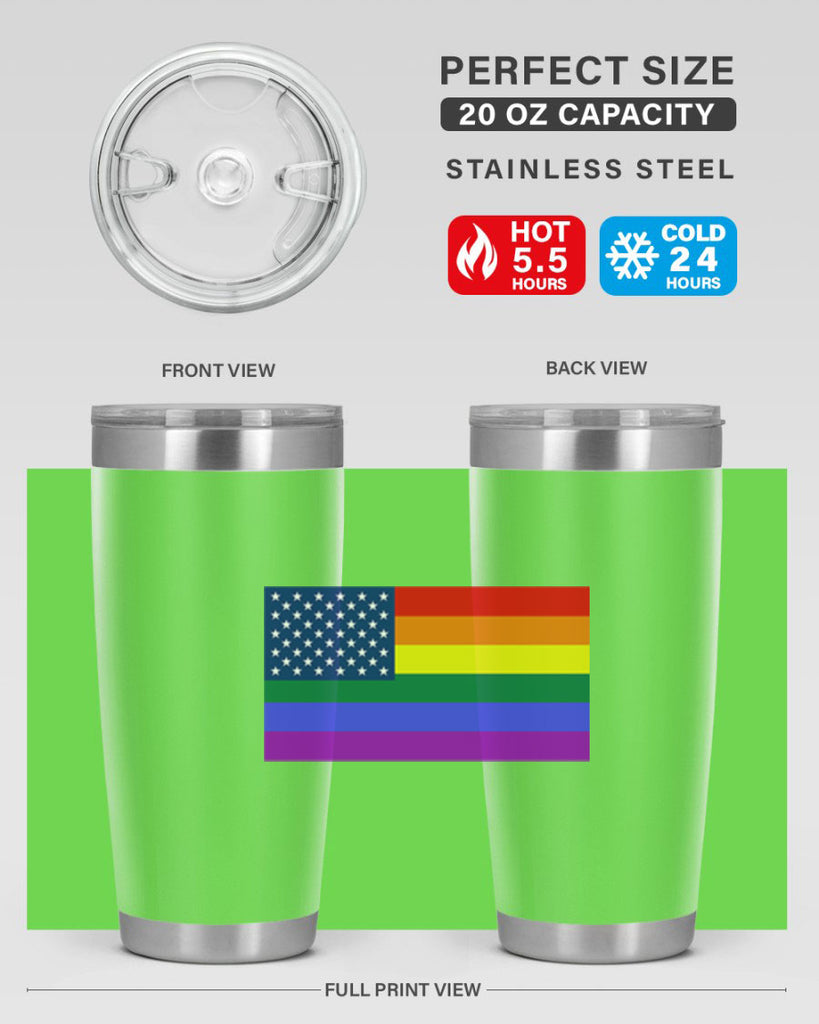 Rainbow american flag 11#- lgbt- Tumbler