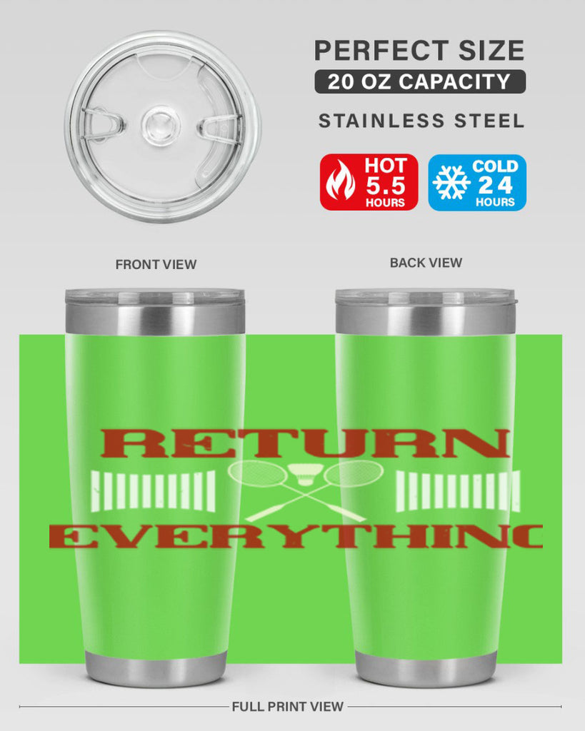 Return Everything 1892#- badminton- Tumbler