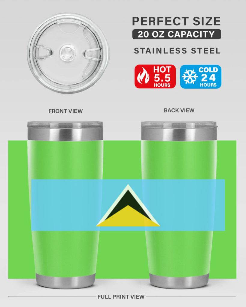 Saint Lucia 51#- world flags- Tumbler