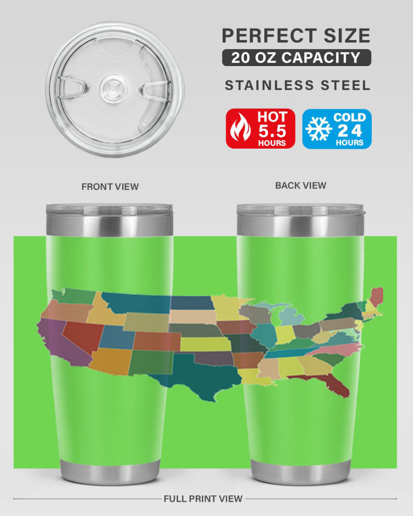 Separate Color Map Style 73#- Fourt Of July- Tumbler
