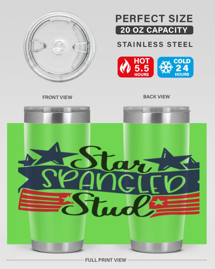 Star Spangled Stud Style 173#- Fourt Of July- Tumbler