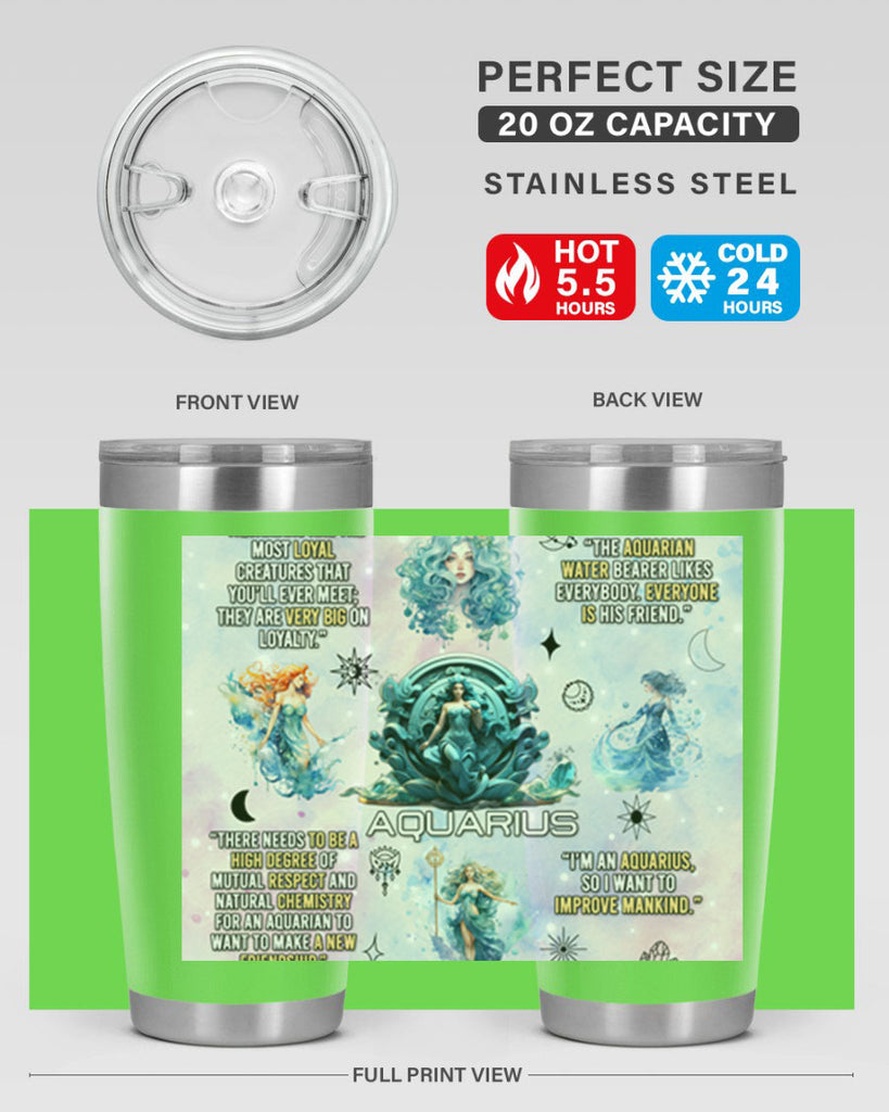 StraightAquarius 468#- zodiac- Tumbler