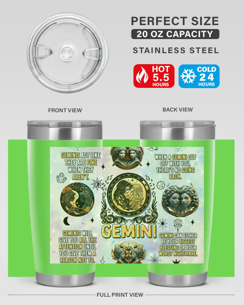 StraightGemini 472#- zodiac- Tumbler