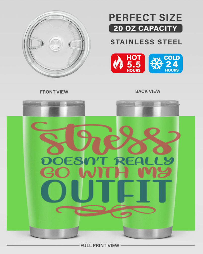 Stress Doesnt Really Go With My Outfit 151#- fashion- Cotton Tank