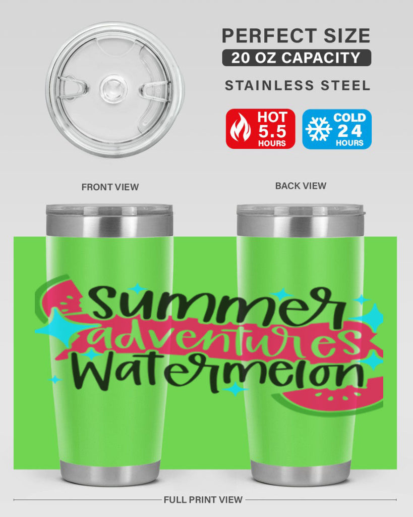 Summer Adventures Watermelon Style 23#- summer- Tumbler