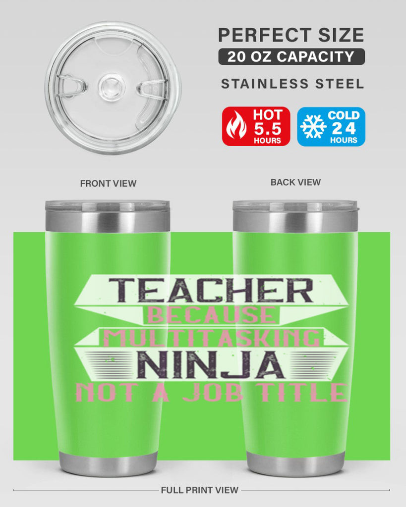 Teacher Because Multitasking Ninja Not A Job Title Style 16#- teacher- tumbler
