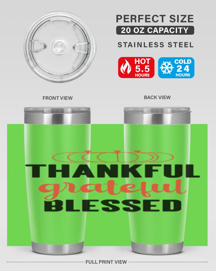 Thankful grateful blessed 603#- fall- Tumbler