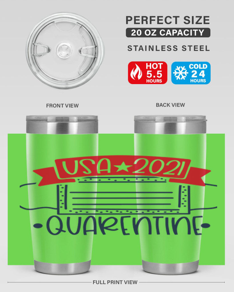 USA Quarentine Style 183#- Fourt Of July- Tumbler