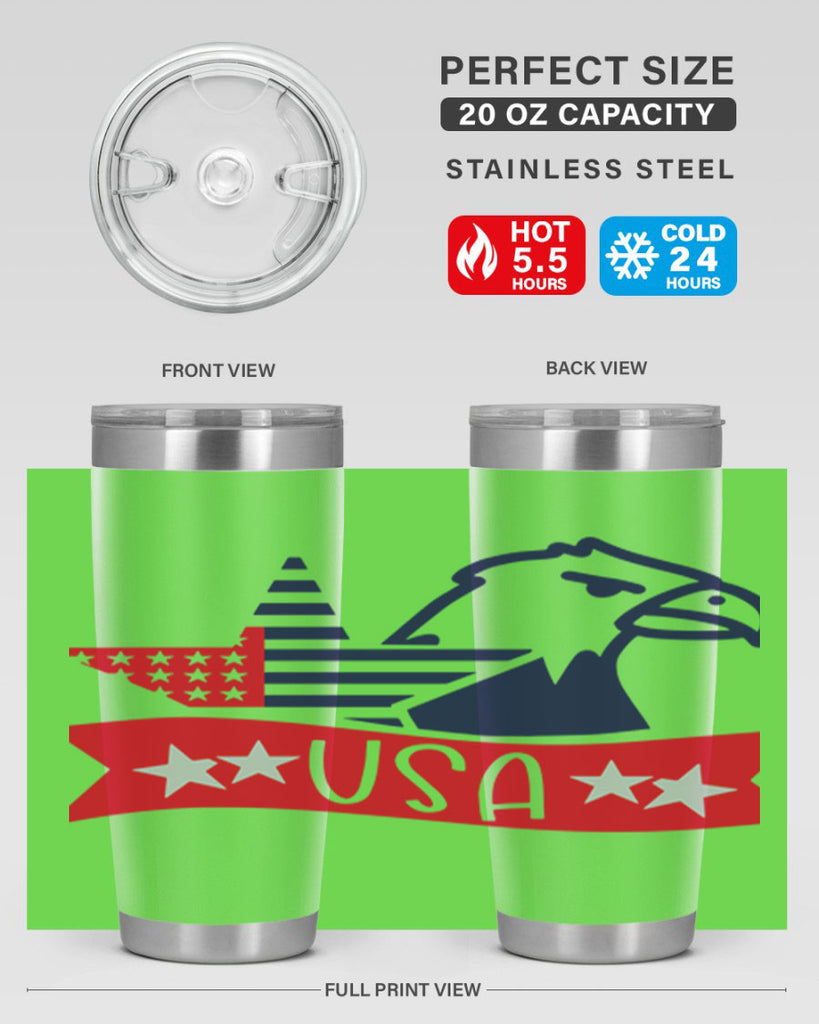 USA Style 182#- Fourt Of July- Tumbler
