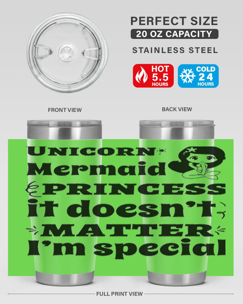 Unicorn Mermaid princess it doesnt 661#- mermaid- Tumbler