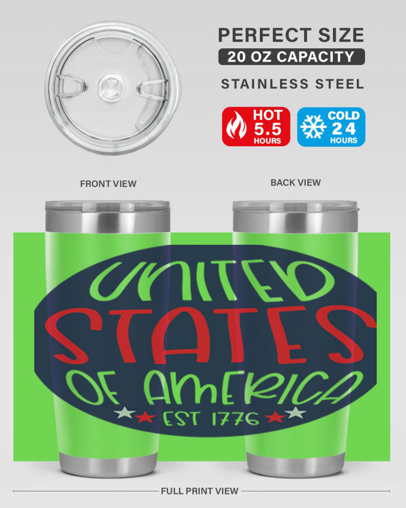 United States Of America Est Style 176#- Fourt Of July- Tumbler