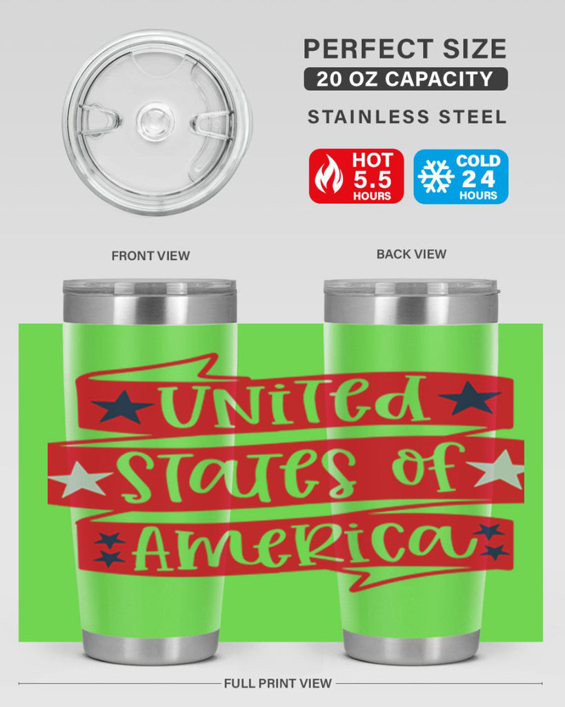 United States Of America Style 177#- Fourt Of July- Tumbler