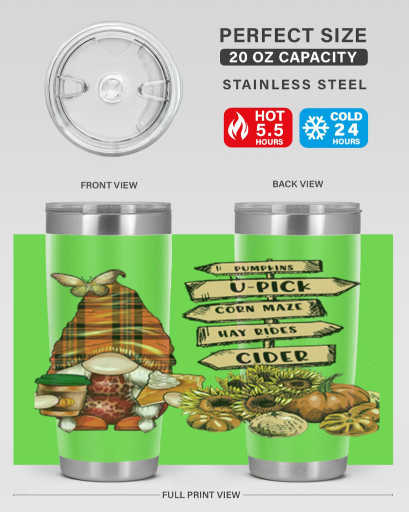 VintageFallGnome 625#- fall- Tumbler