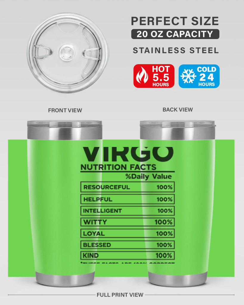 Virgo Nutrition Facts 530#- zodiac- Tumbler