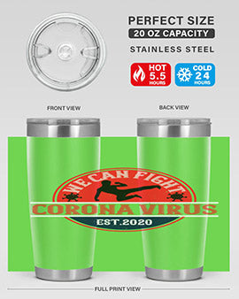 We Can Fight Corona Virus Est Style 11#- corona virus- Tumbler
