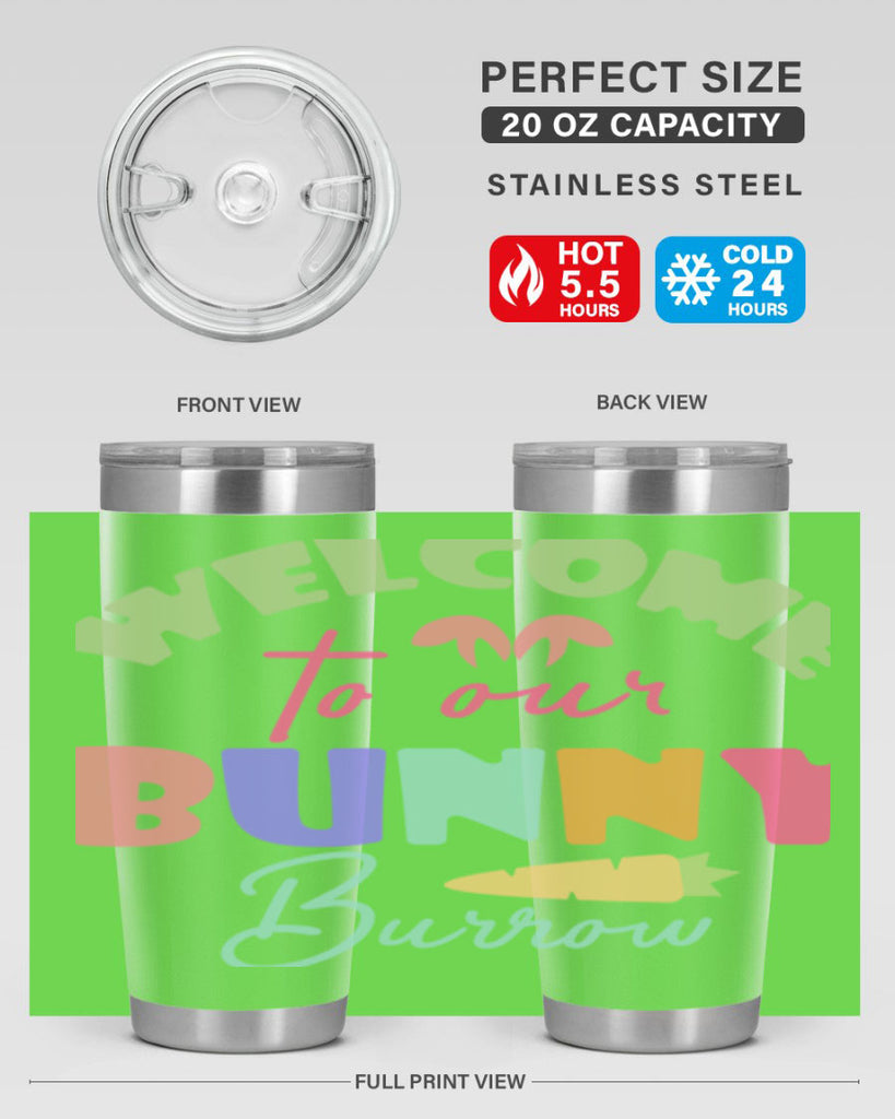 Welcome to our bunny burrow588#- spring- Tumbler