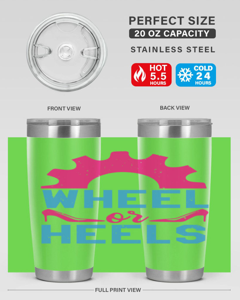 Wheel or Heels Style 8#- baby shower- tumbler