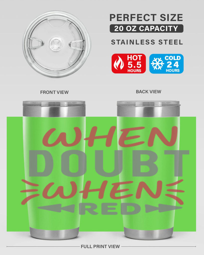 When Doubt Wear Red 154#- fashion- Cotton Tank