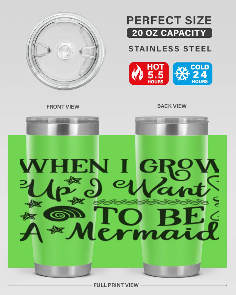 When i grow up i 665#- mermaid- Tumbler